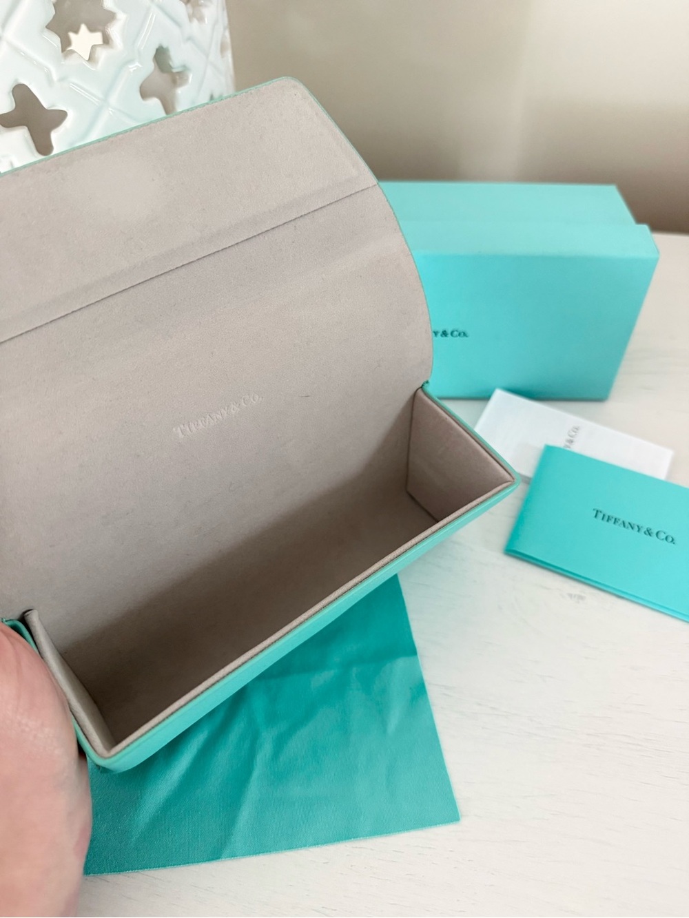 Tiffany Sunglass Case, Box and Cloth Set - Picture 5 of 6